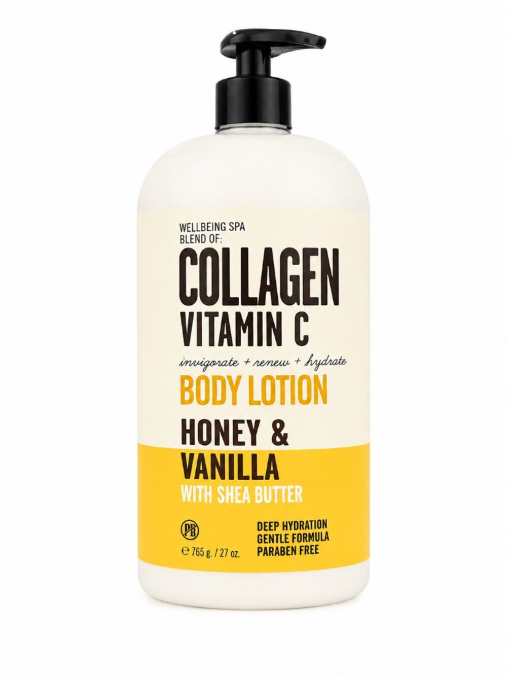 Wellbeing Spa Collagen Vitamin C Body Lotion Honey & Vanilla with Shea Butter
